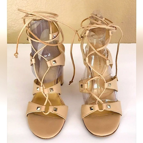 Ivanka Trump Gladiator Sandals Heels Beige Pink Size 9M - Picture 3 of 7